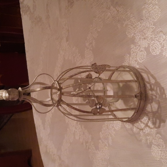 Metal Bird Cage Tealight Holder with Tealight - Picture 3 of 7